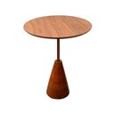 Ver imagem 1 de Mesa Lateral Cone em Madeira com Tampo Redondo Maiart