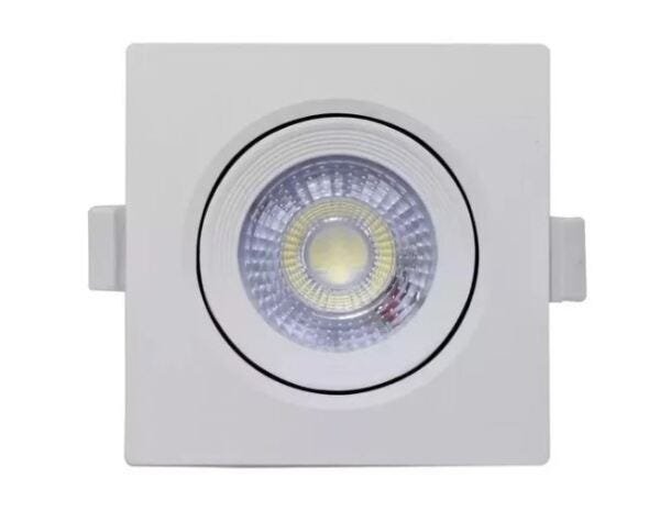 Spot LED Embutir Quadrado 5W Branco Quente 3000K Bivolt - 1