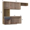 Kit Armário de Cozinha com Balcão Suspenso de 180cm - 5