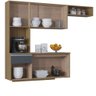 Kit Armário de Cozinha com Balcão Suspenso de 180cm - 4