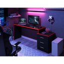 Ver imagem 4 de Mesa Gamer de Computador Escrivaninha Quarto Drx 5000 - Preto / Vermelho
