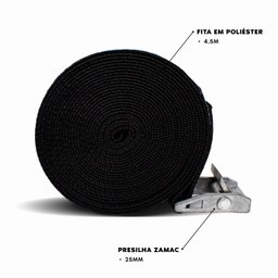 Par Fita Mordente Para Amarração De Carga Rack Bagageiro - 5
