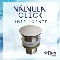 Válvula Click Flvx Hidro 1.1/4" VC114-CER Tampa Cerâmica Branca Grande e Inox - 2