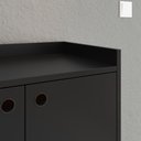 Ver imagem 4 de Aparador Buffet Dallas 4 Portas Decoração Cantinho Café Pés Palito Retrô Preto - Rpm