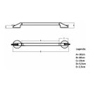 Ver imagem 2 de Kit 3 Barras de apoio 60cm