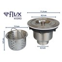 Ver imagem 4 de Válvula Higiênica Flvx Hidro 4.1/2" com Cesto Removível Inox