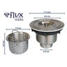 Válvula Higiênica Flvx Hidro 4.1/2" com Cesto Removível Inox - 4