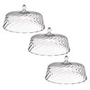 Ver imagem 1 de Kit 3 Cúpulas de Plástico 30cm Transparente para Bolos Tortas Doces Padaria Hotel Crippa