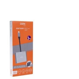 Adaptador TYPE C 4 Em 1 AD400 - HDMI 4K - VGA - USB 3.0 - USB-C (PD) - 3