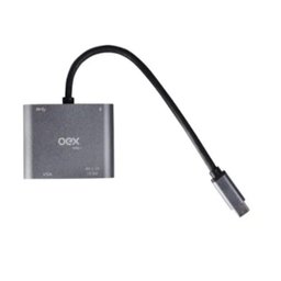 Adaptador TYPE C 4 Em 1 AD400 - HDMI 4K - VGA - USB 3.0 - USB-C (PD) - 1