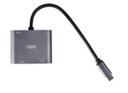 Ver imagem 1 de Adaptador TYPE C 4 Em 1 AD400 - HDMI 4K - VGA - USB 3.0 - USB-C (PD)
