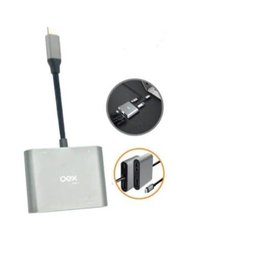 Adaptador TYPE C 4 Em 1 AD400 - HDMI 4K - VGA - USB 3.0 - USB-C (PD) - 2