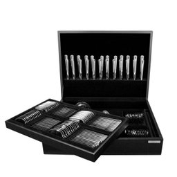 Faqueiro Tramontina Italy em Aço Inox com Facas de Mesa Forjadas 6mm Alto Brilho e Estojo de - 2