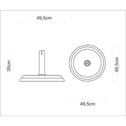 Base para Ombrelone Tramontina em Concreto 25 Kg - 2