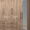 Ver imagem 4 de Guarda-Roupa Casal 8 Portas 6 Gavetas com Espelho Atacama Havana Master Santos Andirá