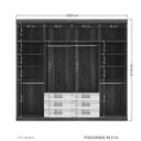 Ver imagem 5 de Guarda-Roupa Casal 8 Portas 6 Gavetas com Espelho Atacama Havana Master Santos Andirá