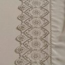 Ver imagem 3 de Jogo Cama Lençol Casa Scarpa Bouclê Queen Micro Percal 200 Fios C/ Laise Bordada 4 Peças - Bege Taup