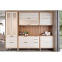 Ver imagem 5 de Armário Aéreo Cozinha Modulado Eloise C/ 2 Portas Basculante C/ Vidro Reflecta 120cm Cinamomo/off