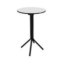 Ver imagem 2 de Jogo de Mesa Bistrô Preto Tampo Branco com 2 Banquetas Preta Alta Assento Branco - Fortmix