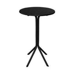 Jogo de Mesa Bistrô Preto com 2 Banquetas Preta com Junco e Assento Preto - Fortmix - 2