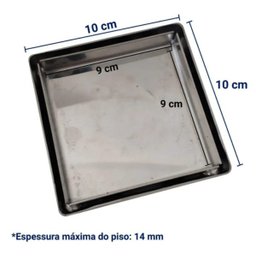 Ralo Oculto Duplo Flvx Hidro 10 X 10cm Rod-10 Inox - 3