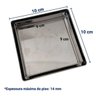 Ralo Oculto Duplo Flvx Hidro 10 X 10cm Rod-10 Inox - 3