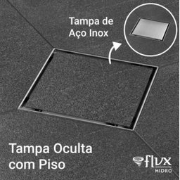 Ralo Oculto Duplo Flvx Hidro 10 X 10cm Rod-10 Inox - 2