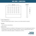 Ver imagem 3 de Cabeceira MH-2650 Herval Estofada Casal 160 cm Veludo Marrom B