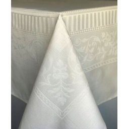 Toalha de Mesa Damasco Creme 100% Algodão - 180x250 - 1