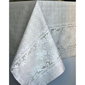 Toalha de Mesa Portuguesa Arabesco em Jaquard 84% Algodão/16% Linho 170x300cm