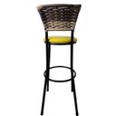 Ver imagem 5 de Banqueta Bistrô Aço Junco Sintético Degrade Assento Amarelo