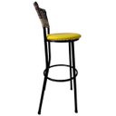 Ver imagem 2 de Banqueta Bistrô Aço Junco Sintético Degrade Assento Amarelo