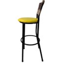 Ver imagem 3 de Banqueta Bistrô Aço Junco Sintético Degrade Assento Amarelo
