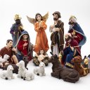 Ver imagem 2 de Kit Presépio 2 Resina 14 Peças 15 Cm com Casinha N3