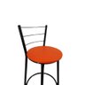 Banqueta Alta Preta Cozinha Gourmet Americana - Laranja - 2
