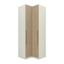 Ver imagem 1 de Guarda Roupa Modulado Canto 2 Portas Seletto Areia/jequitibá