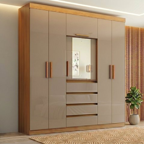 Guarda Roupa Casal 6 Portas 4 Gavetas B393