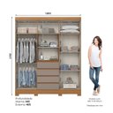 Ver imagem 3 de Guarda Roupa Casal 6 Portas 4 Gavetas B393