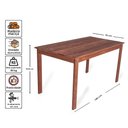 Ver imagem 5 de Conjunto Mesa de Jantar 140x70 Rústica com 6 Cadeiras em Madeira Maciça Chocolate - Mb Móveis
