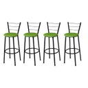 Ver imagem 1 de Kit 4 Banquetas Média Preta com Assento Verde Fortmix