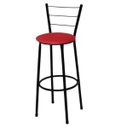 Ver imagem 2 de Kit 2 Banquetas Média Preta com Assento Vermelho Fortmix