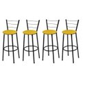 Ver imagem 1 de Kit 4 Banquetas Média Preta com Assento Amarelo Fortmix