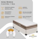 Ver imagem 7 de Cama Box Solteiro Sintético + Colchão Molas Ensacadas Royal Sleep Bioclassic 88cm - Suporta até