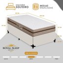 Ver imagem 5 de Cama Box Solteiro Sintético + Colchão Molas Ensacadas Royal Sleep Bioclassic 88cm - Suporta até
