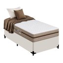 Ver imagem 1 de Cama Box Solteiro Sintético + Colchão Molas Ensacadas Royal Sleep Bioclassic 88cm - Suporta até