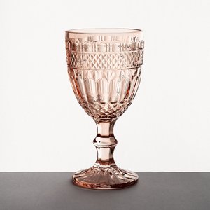 Taca de Vidro Rosa para Agua 320 Ml Linha Brand