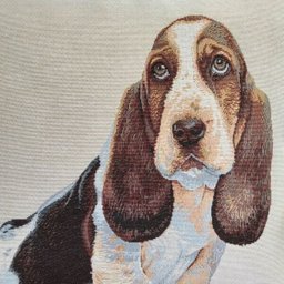 Almofada cheia em Jacquard Basset Hound - 2