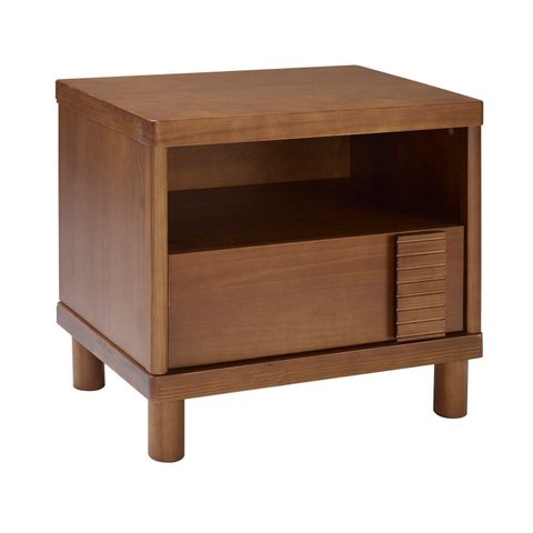 Mesa de Cabeceira 1 Gaveta 60cm x 65cm Cairo Marrom
