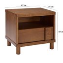 Ver imagem 3 de Mesa de Cabeceira 1 Gaveta 60cm x 65cm Cairo Marrom