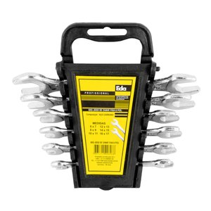 Jogo de Chave Fixa em Aço Forjado - 6 a 17mm (6 Peças) - Eda